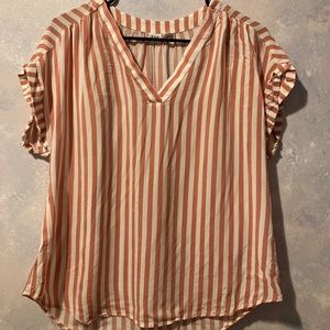 striped vneck